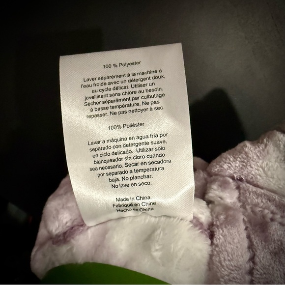 KATE SPADE Plush LILAC Purple Brushstroke Hearts Blanket Throw Full/Queen - Picture 5 of 5